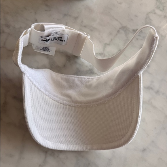 Lacoste White Logo Tennis Visor with Green Crocodile Adjustable main image 4